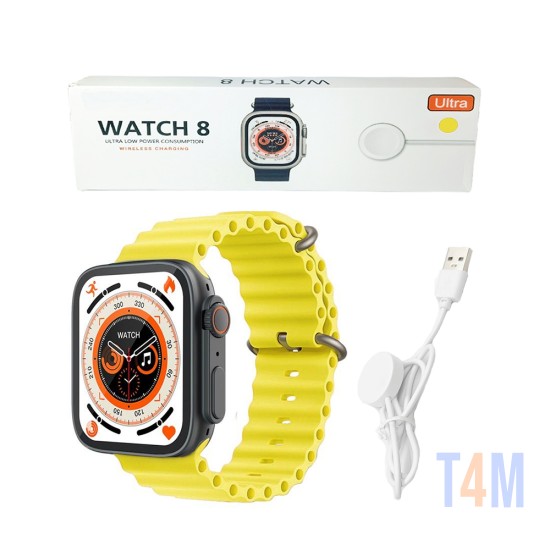 Smartwatch KD99 Ultra 1,99" Série 8 Amarelo